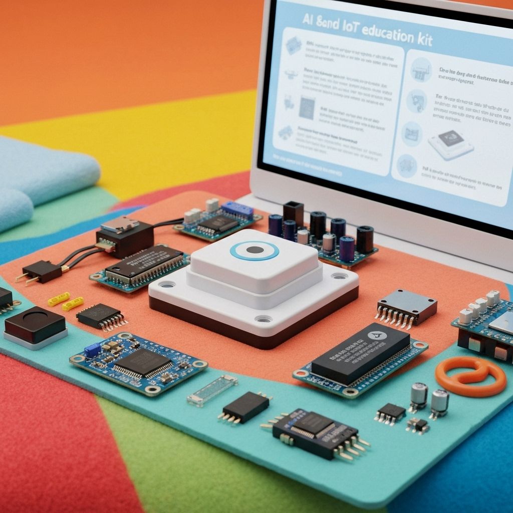 AI and IoT kit with camera and networked microcontroller