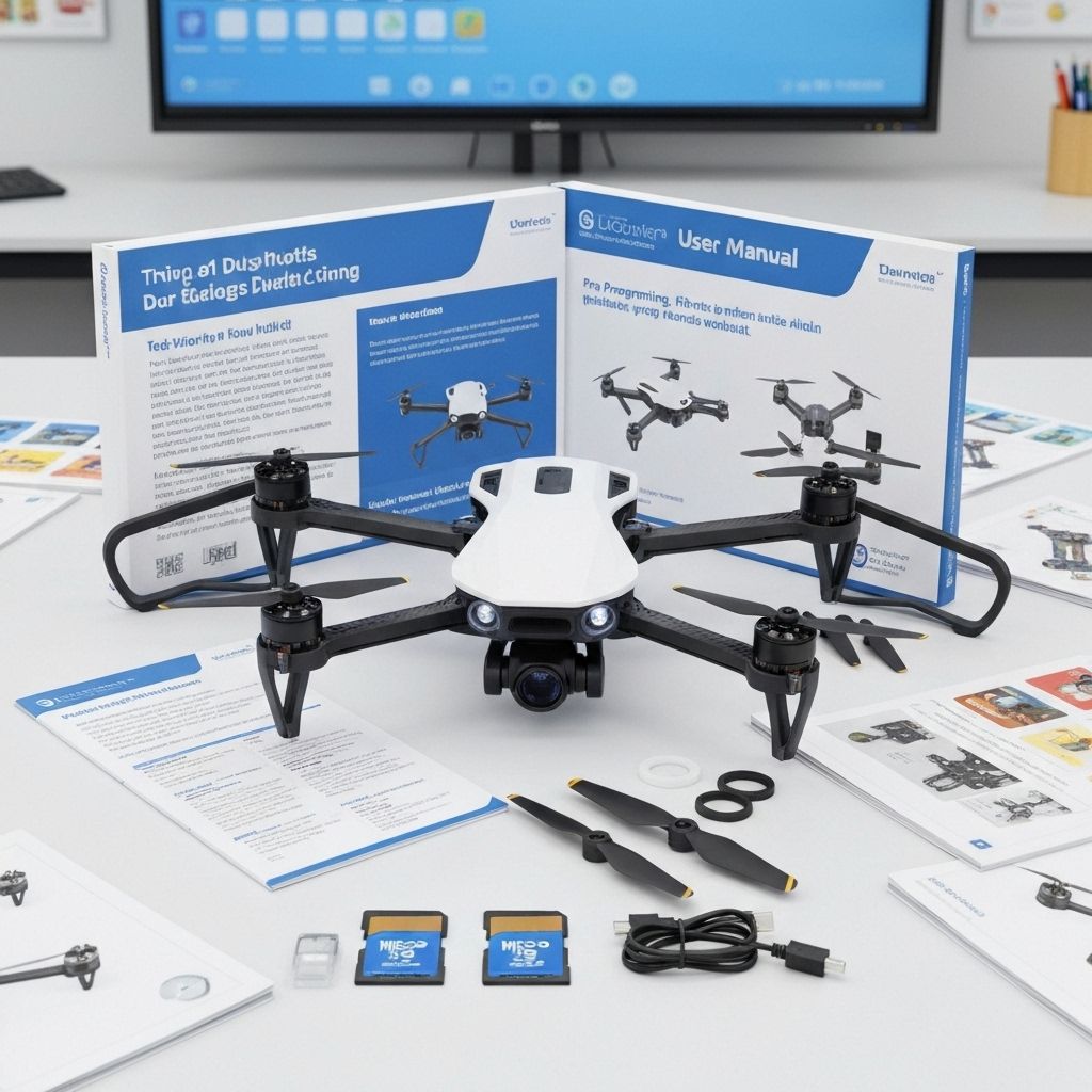 Educational drone kit with propellers and controller